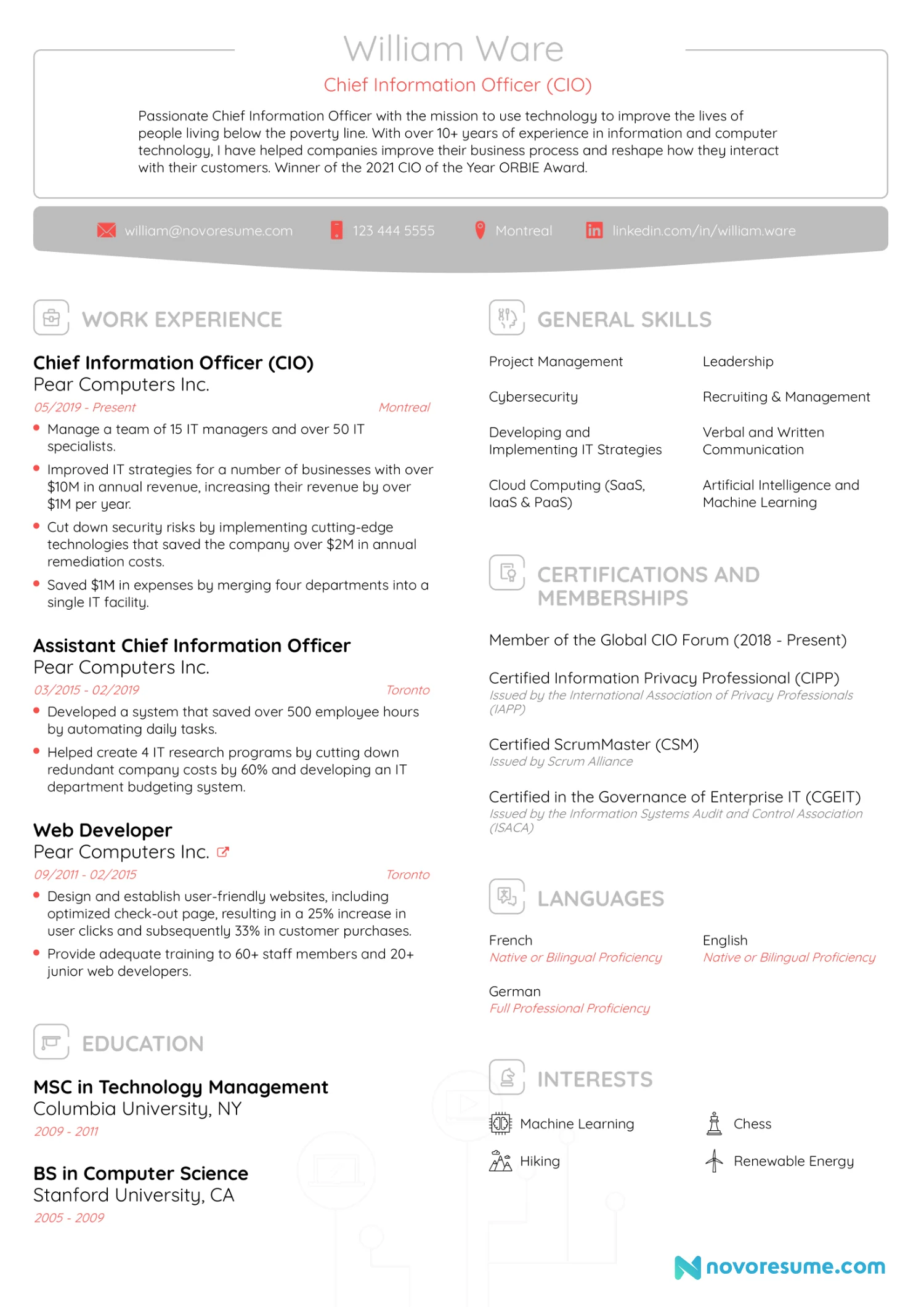 How To Write A Canadian style Resume 